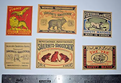 6 Pcs Sweden Matchbox Labels Packet Size • $2.50