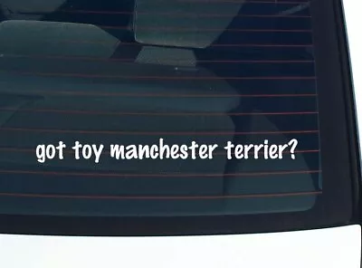Got Toy Manchester Terrier? CAR DECAL BUMPER STICKER VINYL FUNNY JOKE WINDOW • $3.97