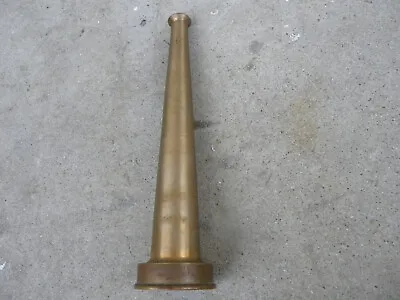 Vintage Solid Brass 10  Fire Hose Nozzle Powhatan B & I Works Nozzle • $24.95