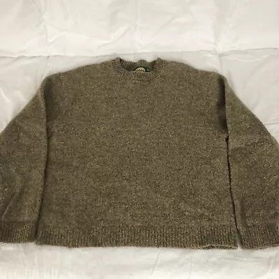 Vintage Cabelas Wool Knit Sweater Pullover Crewneck Mens 2XL Brown Tan • $39.99