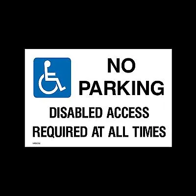 £2.39 • Buy No Parking - Disabled Access - Sign, Sticker - All Sizes & Materials - (MISC52)