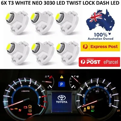 6x Xstorm White T3 Superbright Wedge 3030 Led Globes Smd Led Dash Cluster Bulb • $8.86