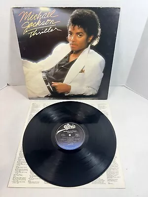 Vintage Michael Jackson Thriller 1982 LP Record Vinyl QE-38112 Epic Records-Work • $19.99