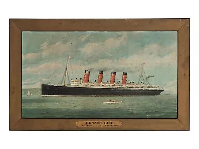 Cunard Line Mauretania Framed Lithograph Poster Fred Pansing • $2340