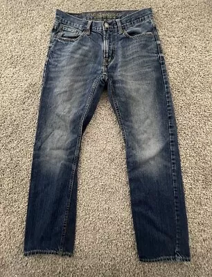 American Eagle Jeans Mens 28x30 Slim Fit Straight Leg Dark Blue Denim Low Rise • $19.93