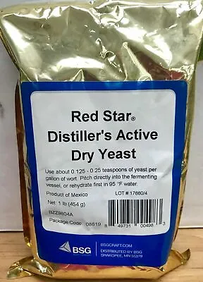 Moonshiners Yeast 1 Pound Foil Pack Dady For High Proof Whiskey Still Moonshine • $13.75