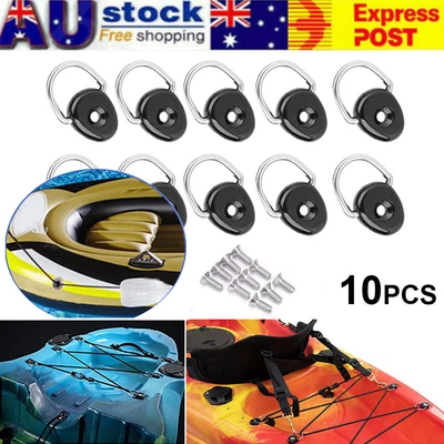 $17.47 • Buy 10pcs Kayak D Ring Tie Down Loop Safety Deck Fitting Row Boat Kayak Accessories