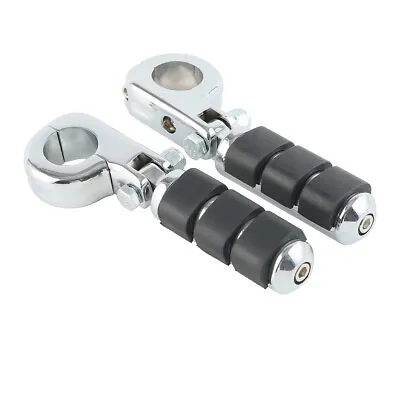 Motorcycle Highway Crash Bar Mount Foot Pegs Clamp 1 1/4  Fit For Harley • $38.99