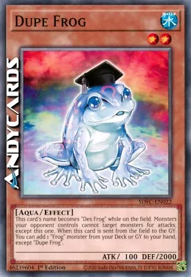 DUPE FROG • (Cheating Frog) • Common • SDFC EN022 • Yugioh! • ANDYCARDS • £1.60