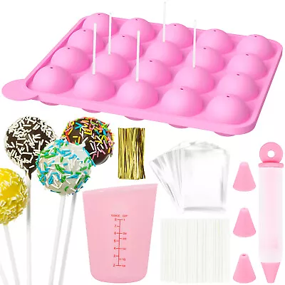 303Pcs Cake Pop Kit Cavity Silicone Lollipop Mold Lollipop Stick Measuring Cup` • $28.29