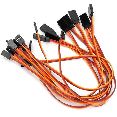 10 Pcs 30cm Servo Extension Lead Wire Cable Cord For RC Futaba JR Male To Female • $7.07