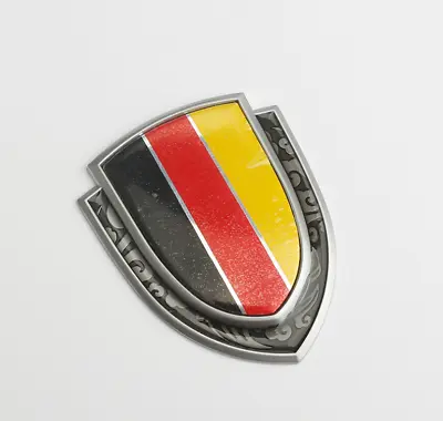 Silver Metal Alloy Germany Flag Car Motor Fender German Rear Trunk Emblem Badge • $8.97
