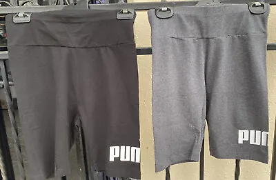 $17.99 • Buy NWT Ladies PUMA Bike Shorts Tights, Black Or Grey