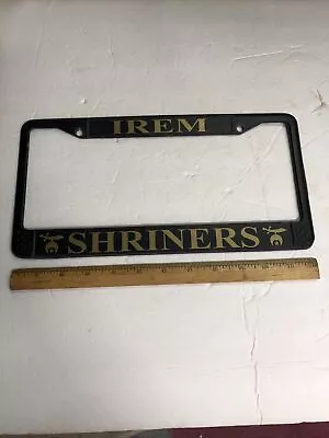 VINTAGE  METAL LICENSE PLATE Holder  SHRINER MASONIC • $64