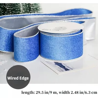 9M Velvet Ribbon Metallic Velour Wired Edge Trim Fabric Party DIY Craft Sewing • $16.80