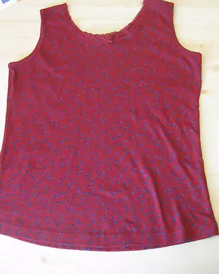 Vintage Bobbie Brooks Red Cotton Tank Top New No Tags S/M 100% Cotton Fast Ship • $6.99