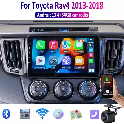 9'' Apple Carplay Android Auto For Toyota Rav4 13-18 Car Stereo Radio Head Unit • $284.89