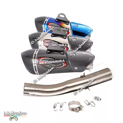 For Kawasaki Ninja ZX-10R ZX10R 2004 2005 Mid Exhaust Pipe Slip On 51mm Mufflers • $154.02