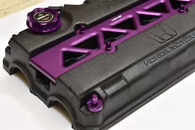 Vms Purple Engine Dress Up H22 Prelude Valve Cover Insert Washer Seal Nut Topper • $84.95