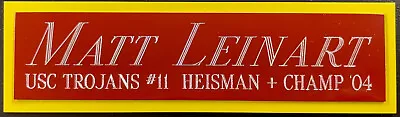 MATT LEINART USC HEISMAN NAMEPLATE AUTOGRAPH Signed Football HELMET JERSEY PHOTO • $10