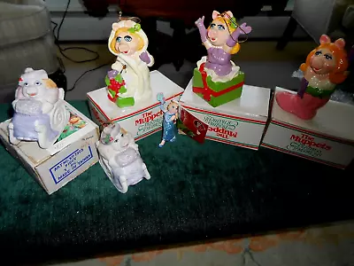 Vintage Ms Piggy Muppets Jim Henson Christmas Ornaments • $60