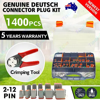 $127.50 • Buy Deutsch DT Connector Plug Kit 1400pcs With Crimp Tool Automotive #DT-KIT3-TR AU