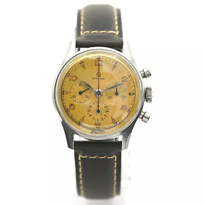 Rare Vintage Omega Chronograph Cal 321 Tropical Dial Wristwatch Stainless Ck2451 • $1300