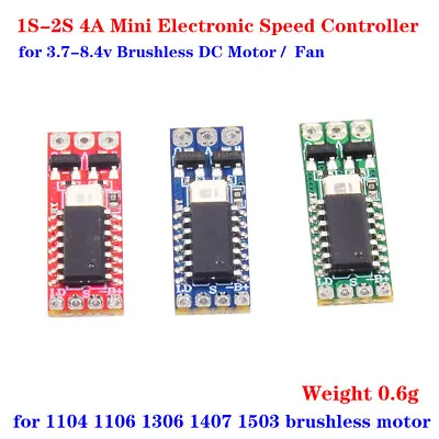 1S-2S DC3.7V-8.4V Micro Brushless Motor Electronic Speed Controller RC Drone Fan • $2.25