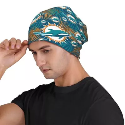 Miami Dolphins Fans Elastic Knitted Hat Adult Print Knitted Pullover Cap • $9.88