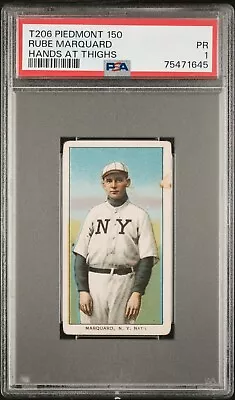 1909-1911 T206 Rube Marquard Hands At Thighs Piedmont 150 PSA 1 • $134.02