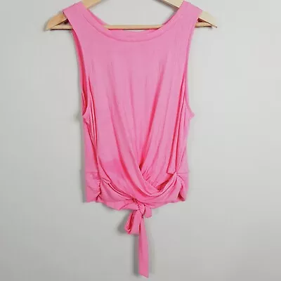 HEAVENLY BY VICTORIA'S SECRET Womens Size L Or 14 Pink Modal Rib Tie Back Tank • $45