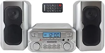 Magnavox 3pcs Compact CD Shelf System - Digital FM Stereo RadioBluetoothSilver • $58.47