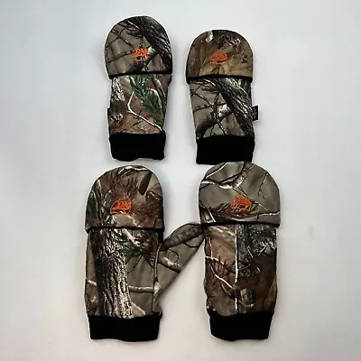 Lot Of 2 Arctic Shield Mens Multicolor Camouflage Fingerless Hand Mitten Gloves • $19.99