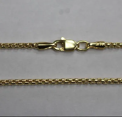 14Kt 14K Yellow Gold 18  20  24  1.8mm Round Box Necklace Chain Lobster • $318