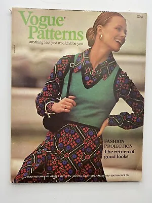 VOGUE MAGAZINE 1972 Autumn Pattern Book Free GIft Wrap FAST DISPATCH  • $14.92