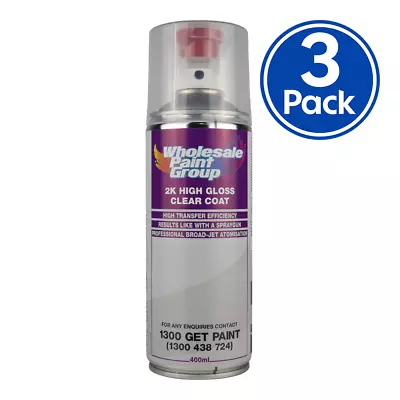 SPRAYMAX Automotive Car 2K Component High Gloss Clear Coat 400ml X 3 Pack • $169.99