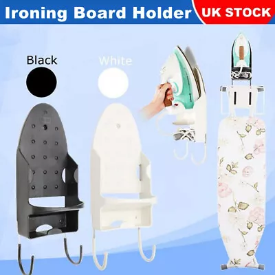 Door Wall Mounted Iron Holder Ironing Board Hanger Storage Rack Organizer Hook • £8.99