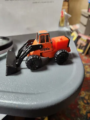 Vintage 1992 Tiny Orange Tonka Loader Truck 1:64 Mini Metal • $6.95