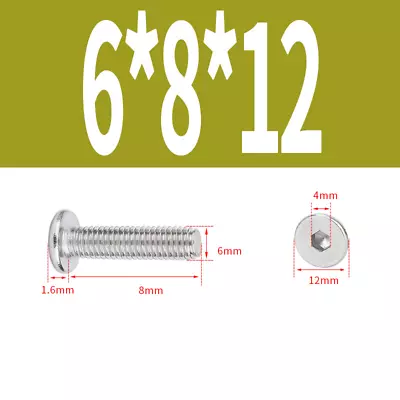 304 Stainless Steel Flat Head Allen Hex Socket Screw Bolt Ultra Thin M6/M8 • $2.64