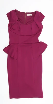 £8 • Buy Dorothy Perkins Womens Pink  Polyester Shift  Size 8  Scoop Neck   