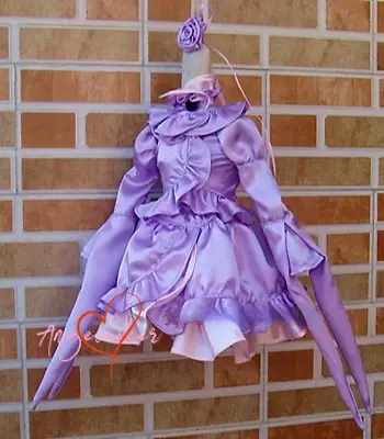 1/6 1/4 1/3 BJD Clothes Doll Outfit Lolita Purple Crystal Rose Dress+Headwear • $35.50