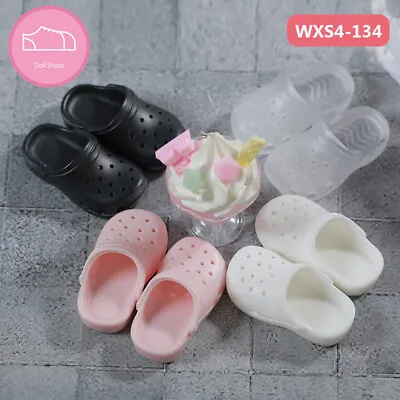 1/4MSD BJD Doll Tank Shoes Slipper Hard Plastic Sandal Crystal/White/Pink/Black • $19.88