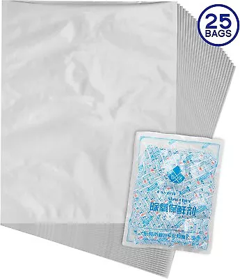TekUnlimited (25) 5 Gallon Mylar Bags And (25) 2000cc Oxygen Absorbers • $57.99
