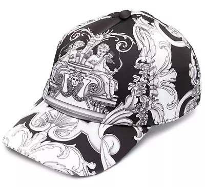 NWT Versace Tribute Barocco Silver Baroque Adjustable Baseball Cap Hat 58 $750 • $599.99