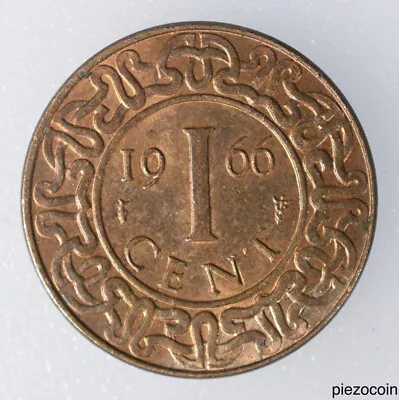 Suriname Cent 1966 Coin Inv#C549 • $6.84