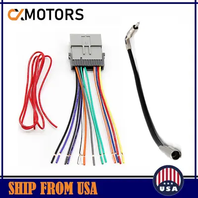 $11.39 • Buy Radio Wiring Harness Antenna Adapter For GMC Chevrolet Buick Aftermarket Stereo