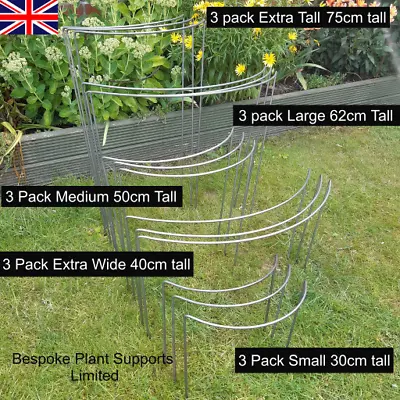 £12.99 • Buy Plant Supports Metal Curved Bow 6mm Mild Steel Various Sizes 3 PACK Made In UK 