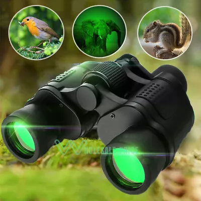 Military Army 60x60 With High Power Night Vision Binoculars Goggles Hunting+Case • $36.11