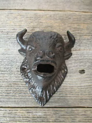 Wall Mounted Buffalo Bottle Opener Beer Soda Bar Home Man Cave Cabin Cast Iron  • $14.99