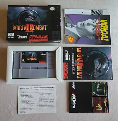 Mortal Kombat Ii 2 Snes Super Nintendo 100% Complete In Box W/ Poster & Reg • $149.95